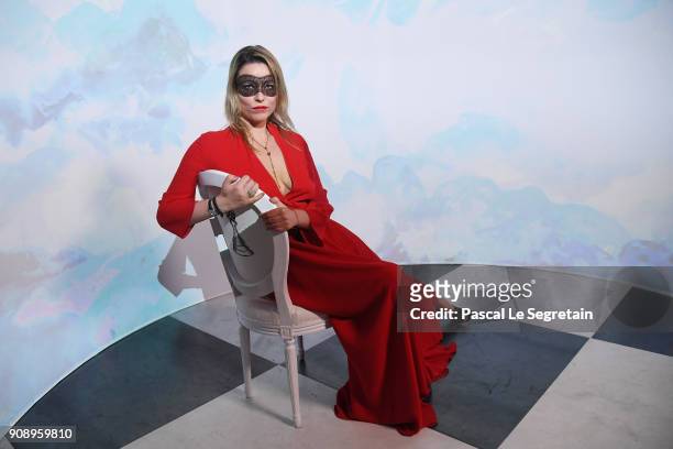 Kiera Chaplin attends Le Bal Surrealiste Dior during Haute Couture Spring Summer 2018 show as part of Paris Fashion Week on January 22, 2018 in...