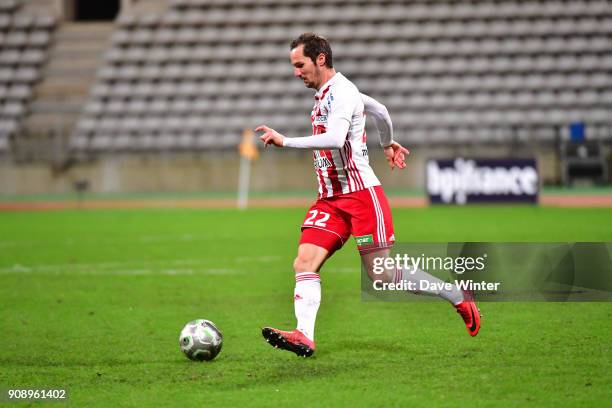 Kevin Lejeune of AC Ajaccio during the Ligue 2 match between Paris FC and AC Ajaccio on January 22, 2018 in Paris, France.