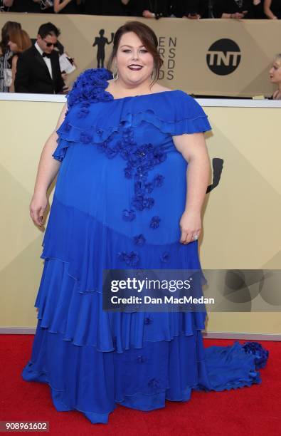 Chrissy Metz arrives at the 24th Annual Screen Actors Guild Awards at The Shrine Auditorium on January 21, 2018 in Los Angeles, California.