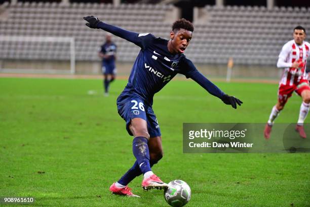 Dylan Saint Louis of Paris FC during the Ligue 2 match between Paris FC and AC Ajaccio on January 22, 2018 in Paris, France.