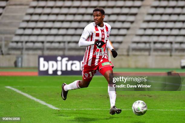 Manuel Cabit of AC Ajaccio during the Ligue 2 match between Paris FC and AC Ajaccio on January 22, 2018 in Paris, France.