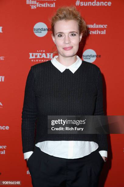 Director Bernadett Tuza-Ritter attends the "A Woman Captured" Premiere during the 2018 Sundance Film Festival at Park Avenue Theater on January 22,...