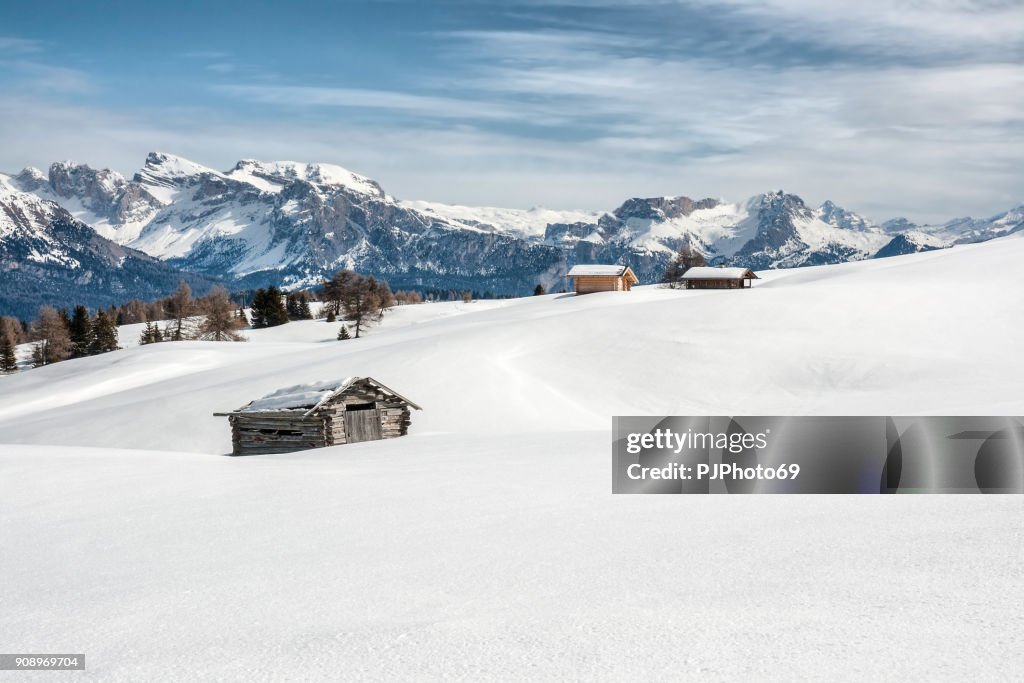Panoramisch uitzicht van Dolomiti in Seiser Alm