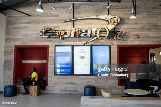 Customers sit at the Capital One Financial Corp. Cafe in the Lincoln Park neighborhood of Chicago, Illinois, U.S., on Thursday, Jan. 18, 2018....