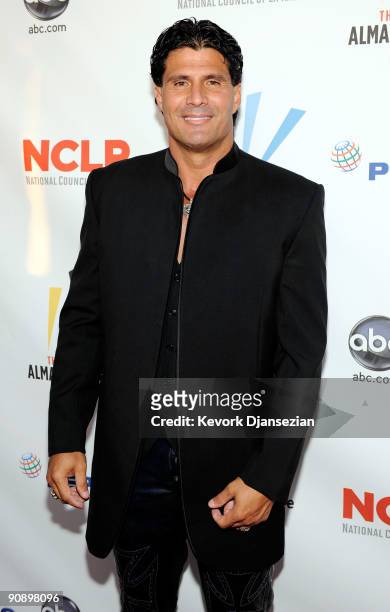 Former pro baseball player Jose Canseco arrives at the 2009 ALMA Awards held at Royce Hall on September 17, 2009 in Los Angeles, California.