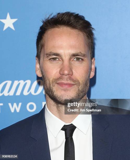 Actor Taylor Kitsch attends the "Waco" world premiere at Jazz at Lincoln Center on January 22, 2018 in New York City.