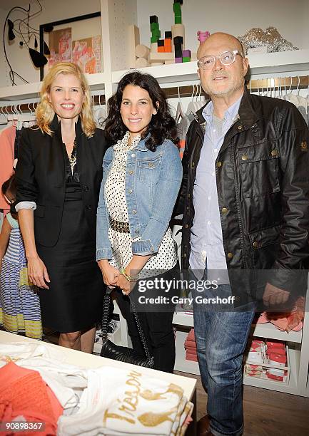 President Of J. Crew, Tracy Gardner, Founder of Baby Buggy, Jessica Seinfeld, and CEO & Chairman of J. Crew, Millard Drexler attend the...