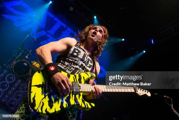 Satchel of Steel Panther performs at Shepherd's Bush Empire on January 22, 2018 in London, England.