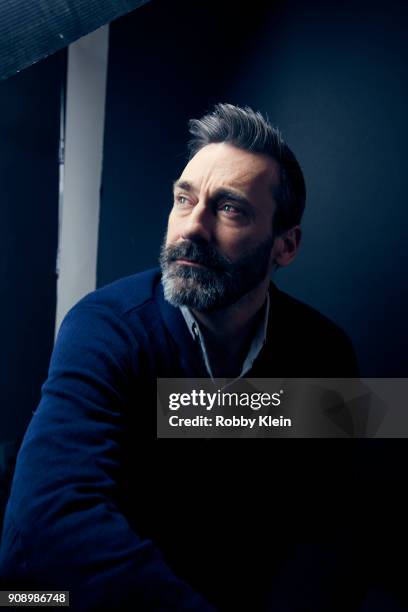 Jon Hamm from the film 'Beirut' poses for a portrait at the YouTube x Getty Images Portrait Studio at 2018 Sundance Film Festival on January 22, 2018...