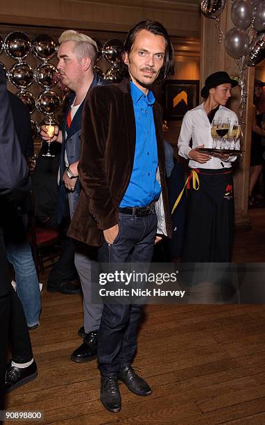 Fashion desinger Matthew Williamson attends Mika's album launch party on September 17, 2009 in London, England.