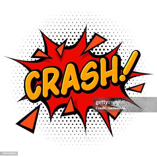 comic book crash vector - wreck stock illustrations