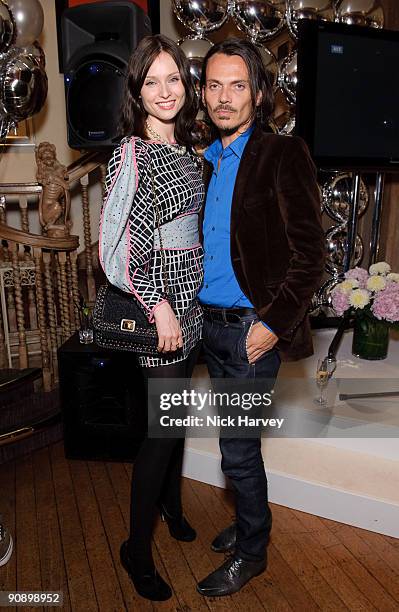 Singer Sophie Ellis-Bextor and fashion designer Matthew Williamson attend Mika's album launch party on September 17, 2009 in London, England.