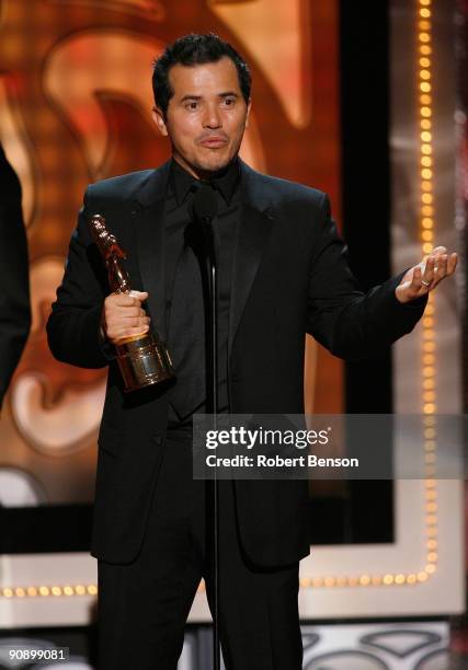 Actor John Leguizamo accepts the Year in Film Drama Actor award for "Nothing Like the Holidays" onstage at the 2009 ALMA Awards held at Royce Hall on...