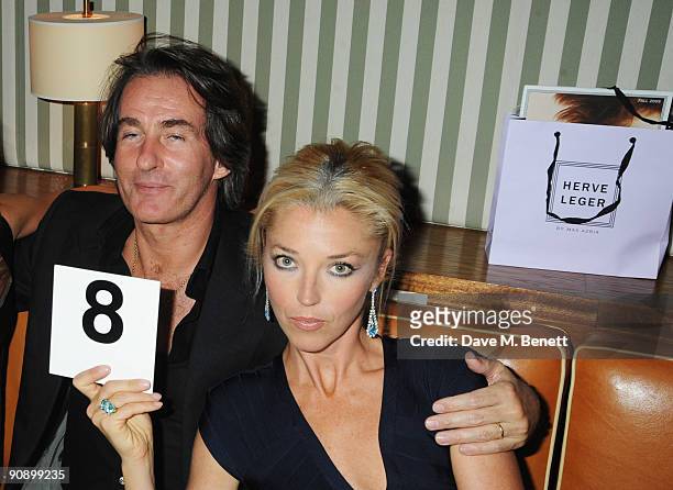 Tim Jeffries and Tamara Beckwith at the Hervé Léger Launch VIP Dinner on September 17, 2009 in London, England.