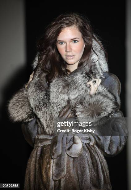 Model walks the runway at the Keka Spring 2010 collection presentation at Nikki Beach on September 17, 2009 in New York City.