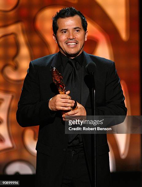 Actor John Leguizamo accepts the Year in Film Drama Actor award for "Nothing Like the Holidays" onstage at the 2009 ALMA Awards held at Royce Hall on...