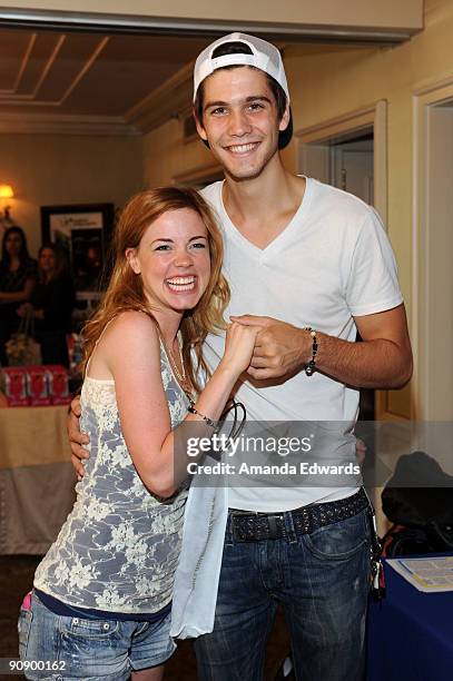 Actors Molly Burnett and Casey Deidrick attend the DPA pre-Emmy Gift Lounge at the Peninsula Hotel on September 17, 2009 in Beverly Hills, California.