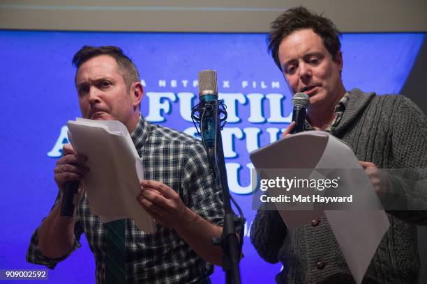 Thomas Lennon and Jon Daly from Netflix's upcoming film "A Futile And Stupid Gesture" performed classic sketches from National Lampoon's Radio Hour,...