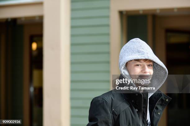 Actor Cory Gruter-Andrew walks in Park City on January 22, 2018 in Park City, Utah.