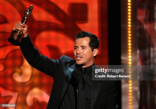 Actor John Leguizamo accepts his Year in Film Actor award for "Nothing Like the Holidays" onstage at the 2009 ALMA Awards held at Royce Hall on...