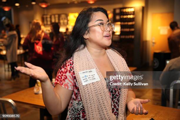 Bay Area professionals participate in Mentor Monday at Starbucks Bay Area on January 22, 2018 in San Francisco, California.