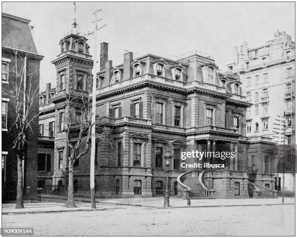 antique photograph of world's famous sites: union club league, philadelphia - league archive stock illustrations