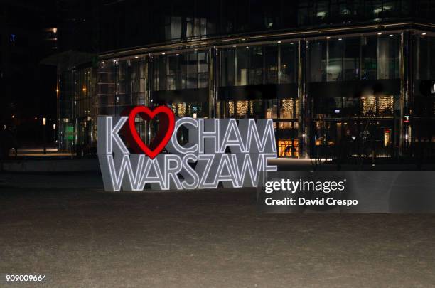 kocham warszawe - warsaw spire stock pictures, royalty-free photos & images