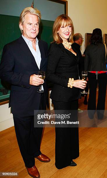Trevor Eve and Sharon Maughan at the Twiggy: A Life In Photographs Party at the National Portrait Gallery on September 17, 2009 in London, England.