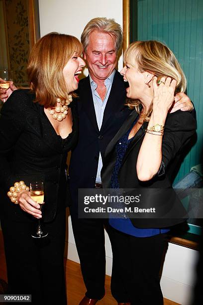 Sharon Maughan, Trevor Eve and Twiggy at the Twiggy: A Life In Photographs Party at the National Portrait Gallery on September 17, 2009 in London,...