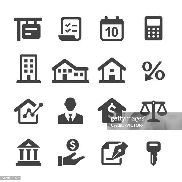 hypotheken sie-icons - acme-serie - mortgage document stock-grafiken, -clipart, -cartoons und -symbole