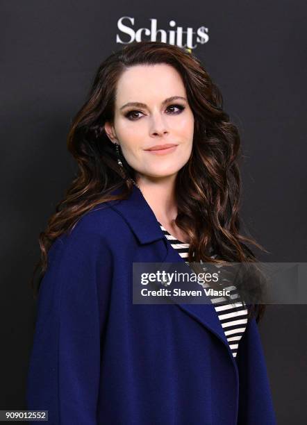 Actress Emily Hampshire attends An Evening with the Cast of "Schitt's Creek" at 92nd Street Y on January 22, 2018 in New York City.