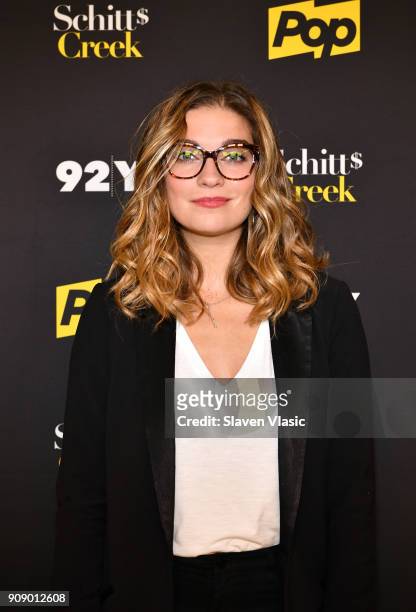 Actress Annie Murphy attends An Evening with the Cast of "Schitt's Creek" at 92nd Street Y on January 22, 2018 in New York City.