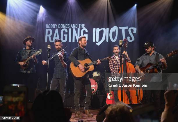 Dierks Bentley performs onstage during the Bobby Bones & The Raging Idiots' Million Dollar Show for St. Jude at the Ryman Auditorium on January 22,...