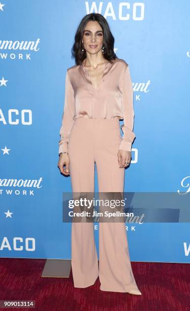 Actress Annie Parisse attends the "Waco" world premiere at Jazz at Lincoln Center on January 22, 2018 in New York City.