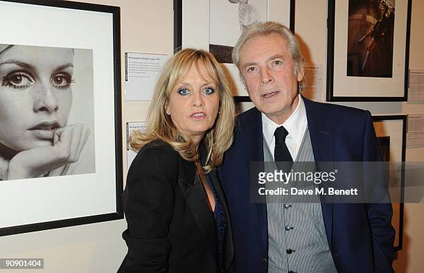 Twiggy and Leigh Lawson attend the Twiggy: A Life In Photographs Party at the National Portrait Gallery on September 17, 2009 in London, England.