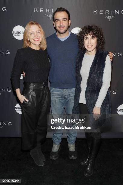 Producer Laura Rister, Ramin Setoodeh, and Filmmaker Jennifer Fox attend the Women in Motion Talk, Presented by Kering, at The Sundance Film Festival...