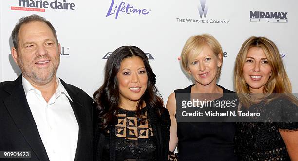 Harvey Weinstein, Andrea Wong, Joanna Coles and Nina Garcia attend Marie Claire's and Lifetime Television's celebration of "Project Runway" Season 6...