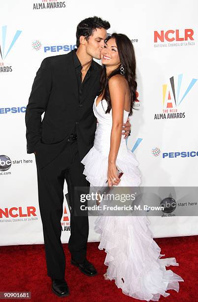 Actor Matt Cedeño and Actress Erica Franco arrive at the 2009 ALMA Awards held at Royce Hall on September 17, 2009 in Los Angeles, California.