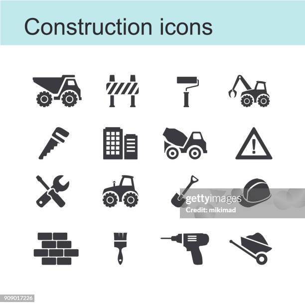 ilustraciones, imágenes clip art, dibujos animados e iconos de stock de icono de construcción - pala-parte-de-un-vehículo