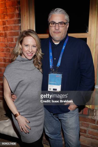 Actor Amy Hargreaves attends the Women in Motion Talk, Presented by Kering, at The Sundance Film Festival at The Claim Jumper on January 22, 2018 in...