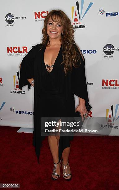 Singer Jenni Rivera arrives at the 2009 ALMA Awards held at Royce Hall on September 17, 2009 in Los Angeles, California.