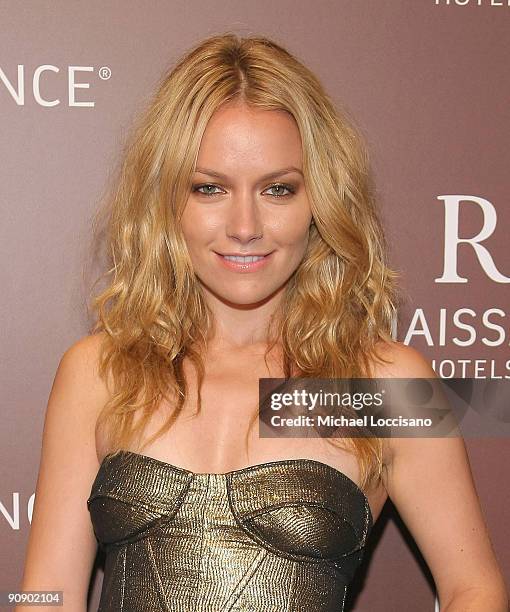 Actress Becki Newton attends the exclusive opening of the Renaissance New York Hotel 57 on September 17, 2009 in New York City.