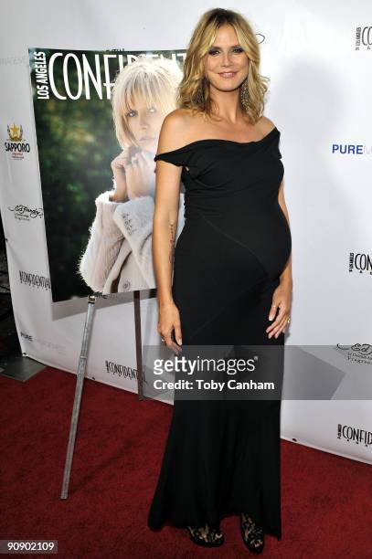 Heidi Klum poses for a picture at Niche Media's Los Angeles Confidential Magazine's annual pre-Emmy party held at a private residence on September...