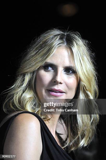 Heidi Klum poses for a picture at Niche Media's Los Angeles Confidential Magazine's annual pre-Emmy party held at a private residence on September...