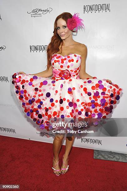 Phoebe Price poses for a picture at Niche Media's Los Angeles Confidential Magazine's annual pre-Emmy party held at a private residence on September...