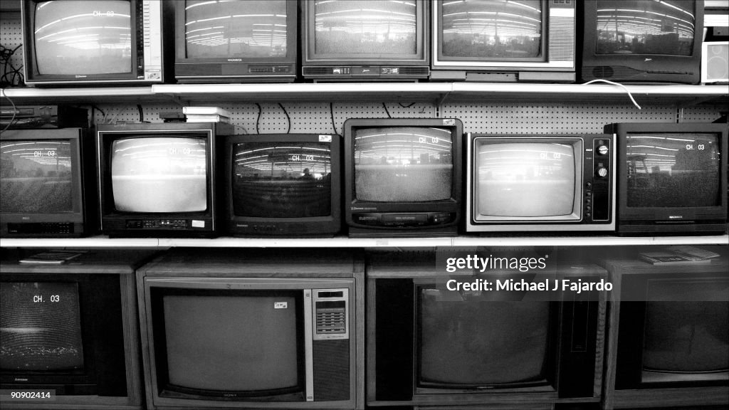 Bank of television sets