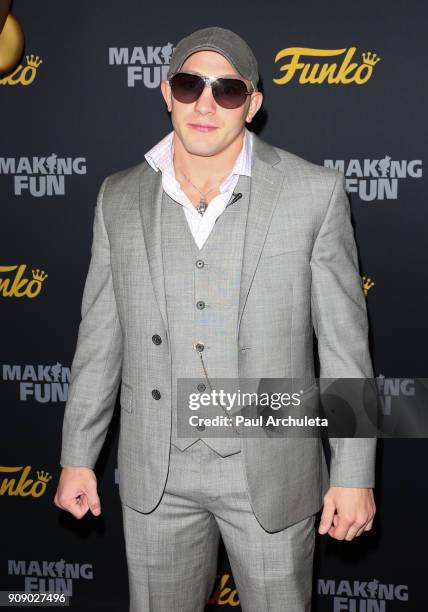 Boxer Cletus Seldin attends the premiere of "Making Fun: The Story Of Funko" at TCL Chinese 6 Theatres on January 22, 2018 in Hollywood, California.