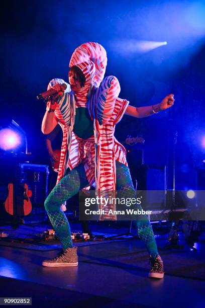 Karen O of the Yeah Yeah Yeahs performs in concert at The Greek Theatre on September 17, 2009 in Los Angeles, California.
