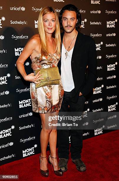 Cat Deeley and Jack Huston attend Montblanc Celebrity Auction And Dinner Benefitting UNICEF at Four Seasons Hotel on September 17, 2009 in Beverly...