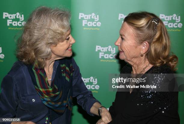 Hayley Mills and Juliet Mills attend the Opening Night of 'Party Face' on January 22, 2018 at Robert 2 Restaurant in New York City.